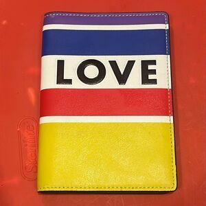 Rebecca Minkoff Leather Passport Case in Rainbow Stripe